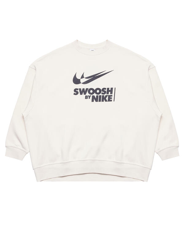 Nike double discount swoosh sweatshirt white